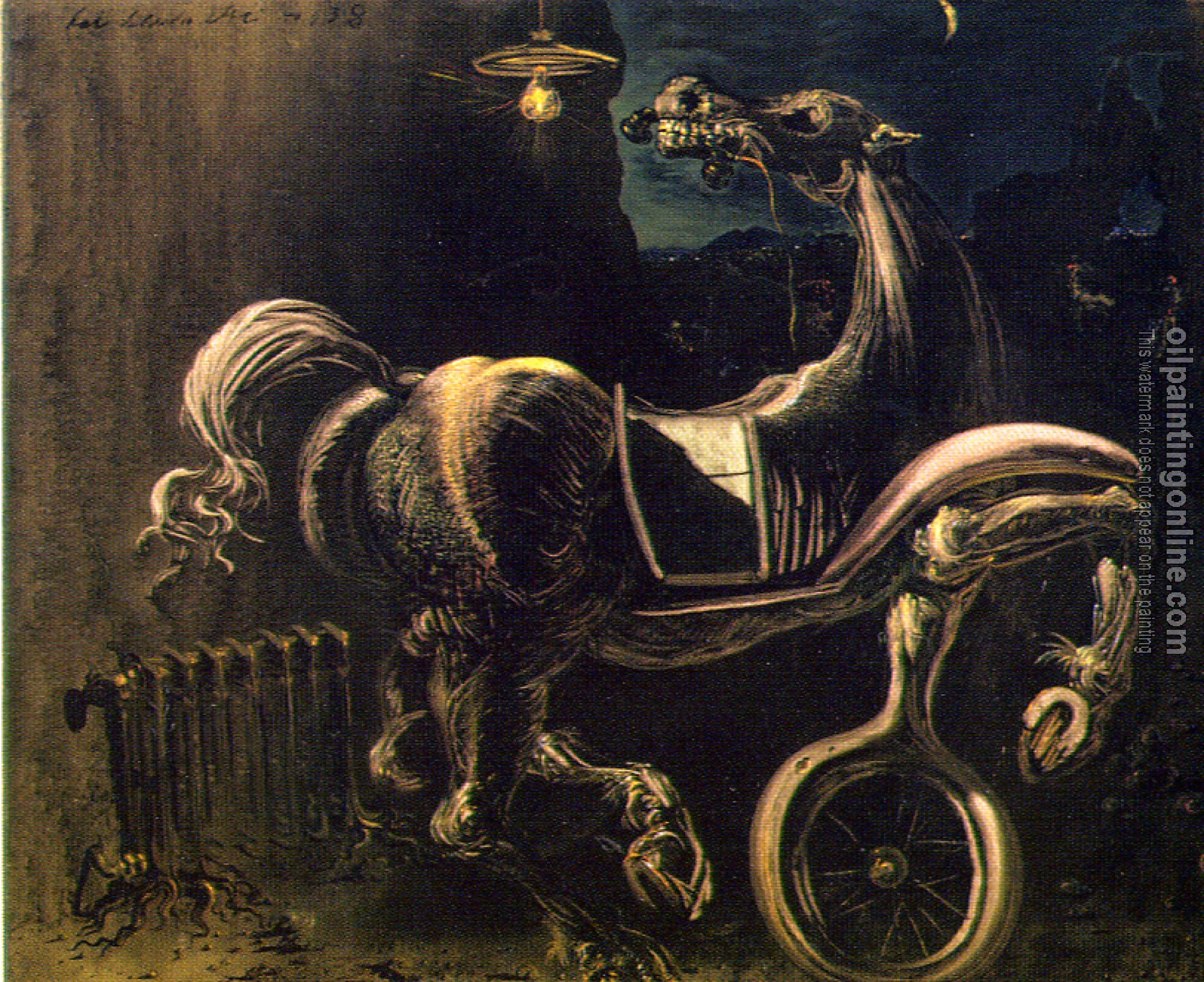 Dali, Salvador - Debris of an Automobile Giving Birth to a Blind Horse Biting a Telephone